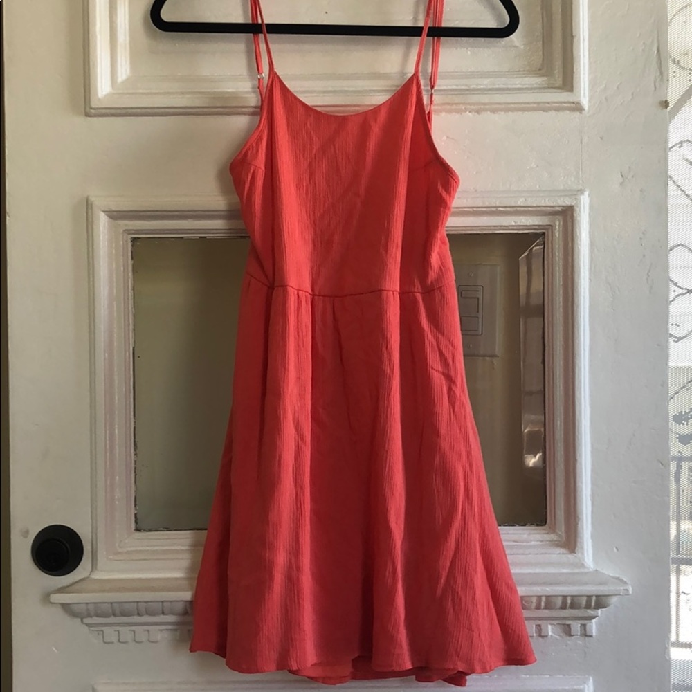 Coral Backless Dress